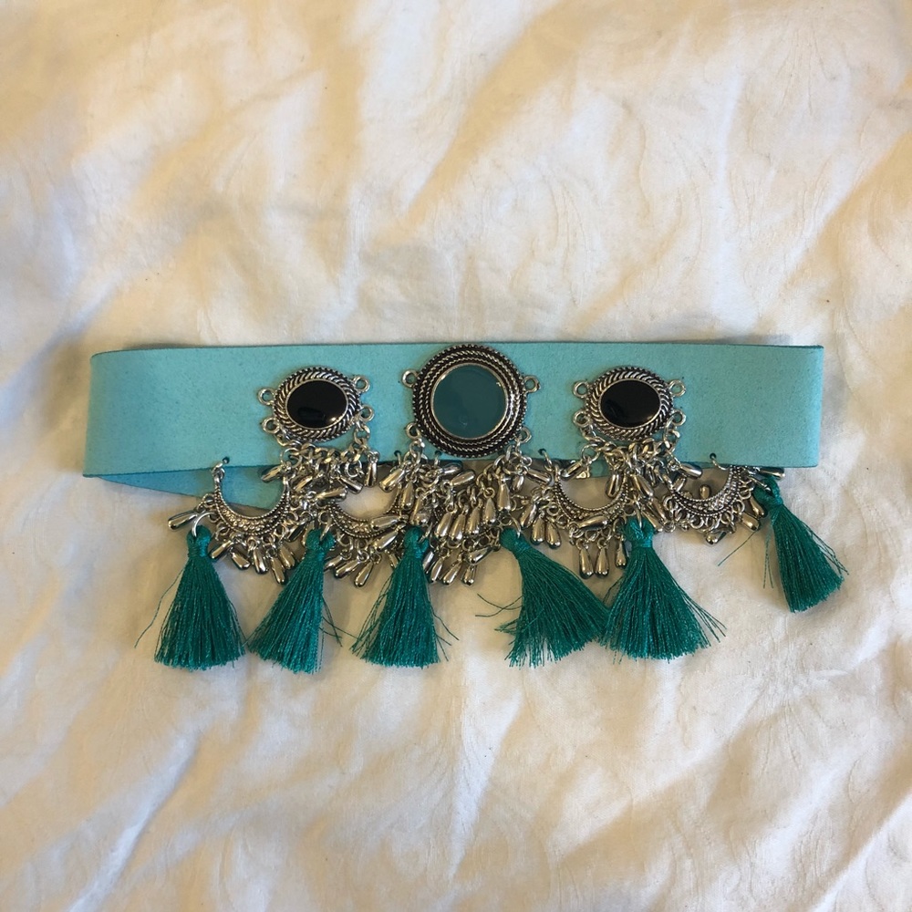 Turquoise statement choker